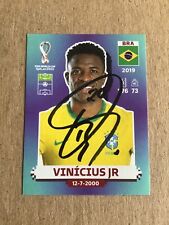 Vinicius Jr ,  Brazil 🇧🇷 FIFA World Cup 2022 Panini  hand signed picture