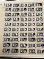 John F. Kennedy 35th President Vintage Sheet Of 50 Stamps 60 Years Old picture