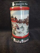1991 Budweiser Holiday Beer Stein Mug 