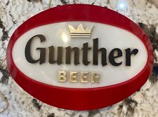 Vintage Gunther Beer Lighted Wall Hanging Sign - Works READ picture