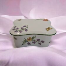 Vintage Tiffany Garden Porcelain Trinket Box Limoges France Discontinued picture
