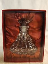 Bohemia 24% Lead Crystal Perfume Bottle & Dabber Stopper Triangular W/Box picture