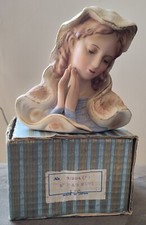 Vintage Virgin Mary Hand Painted Ceramic Madonna Praying Hands Figurine Japan picture