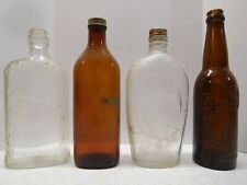 4 Antique/Vintage Bottles ~Berghoff,Cod Liver Oil Brown & Ball Wine,Whisky Clear picture