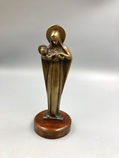 Vintage Madonna Mother Mary Bronze Statue Figure Christian Catholic picture