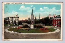 Washington DC- Thomas Circle, Antique, Vintage Souvenir Postcard picture