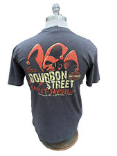 Harley Davidson Gray Graphic Crew Neck T Shirt Medium New Orleans French Quarter picture