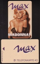 40u MAX Magazine Madonna Photo (1992) Rare NO Chip (Light Scratches) Phone Card picture