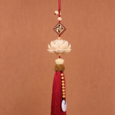 Handmade Boxwood Lotus Buddha Fu Figurines Pendants Car Ornaments Decoration New picture