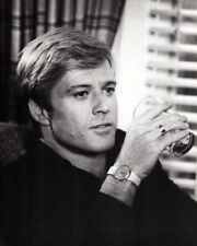 Robert Redford 1970's in black shirt holding drink 24x36 inch poster picture
