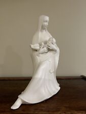 Porcelain Figurine of Madonna and Child w/ Note Holland Mold Signed GF Vintage picture