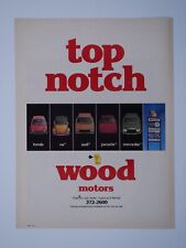 Wood VW Porsche Honda Detroit Michigan 8 Mile Rd Vintage 1987  Regional Print Ad picture