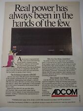 Adcom GFA 565 Mono Amplifier Real Power Hands of the Few Vintage Print Ad picture