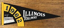 Vintage 1962 Illinois Tollway Souvenir Pennant. Travel Oasis Restaurants picture