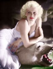 WOW JEAN HARLOW HOLLYWOOD BEAUTY AWESOME 8x10 color PHOTO picture