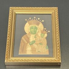 Black Madonna & Child Our Lady Of Czestochowa 7x5in Frame Polish Art picture