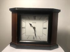 BULOVA Wood Framed Mantle Clock Tested Working picture