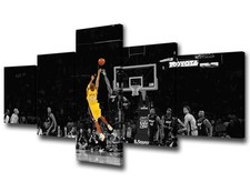 Kobe Bryant Lakers Black Yellow Canvas Print 50