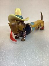 Westland Cowboy “Hot Diggity Dog” Dachshund Figurine Resin 6.5 Length  picture