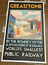 Original GREATSTONE World's Smallest Public Railway 1920's RAILROAD TRAIN Poster picture