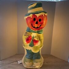 Vintage 1995 Empire Pumpkin Scarecrow Blow Mold 33” Lighted Working picture