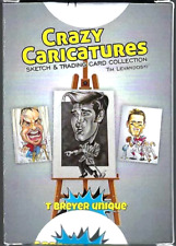 CRAZY CARICATURES CARDS BOX BASE SET + 3 PROMO 2 PUZZLE 1 CHASE 1 SKETCH CARD picture