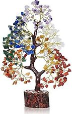 Seven Chakra Natural Gemstone Crystal Money Tree Good Luck Prosperity Feng Shui picture