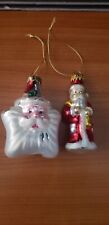Santa Claus Christmas Ornament Lot Of 2 picture