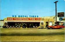 Postcard Edd Thompson Tire Co 11405 Harry Hines Blvd at Royal Lane Dallas Texas picture