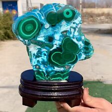 3.78LB Natural Chrysocolla/Malachite transparent cluster rough mineral sample picture