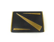 RARE MID CENTURY SUPREMATISM BAUHAUS BRONZE JEWELRY BOX BY JACQUES LAUTERBACH picture