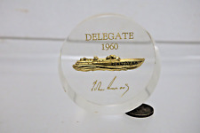 JOHN F. KENNEDY: PT-109 DELEGATE SOUVENIR LUCITE PAPERWEIGHT NEAR-MINT CONDITION picture
