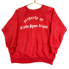 Vintage Property of Alpha Sigma Alpha Sorority Sweatshirt Size Large 50s picture
