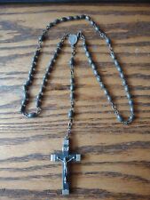 Antique Wood And Metal Rosary Made In France picture