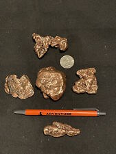 1 Pound of 2” Tumbled Copper Nuggets Natural Michigan Native Ore Pure Cu Metal picture