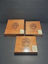 Lot of 3 Ashton Wooden Cigar Boxes picture