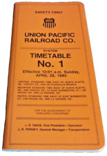 APRIL 1985 UNION PACIFIC SYSTEM EMPLOYEE TIMETABLE #1 picture