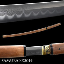 Rosewood Clay Tempered Folded T10 Steel Katana Shirasaya Japanese Samurai Sword picture