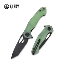 Kubey Dugu Folding Knife Jade G10 Handle 14C28N Drop Point Plain Edge KU159E picture