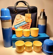 Vintage Landers Frary & Clark Universal Thermos Bottles & Picnic Travel Set NEW picture