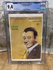 Personality Classics #1 (1991) John Wayne Graded Cgc 9.4 White Page Rare Pop Low picture