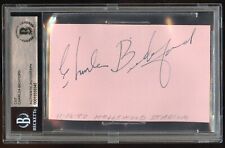 Charles Bickford d1967 signed autograph 2x3 cut Actor The Song of Bernadette BAS picture