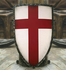X-MAS GIFT Wood & Metal MEDIEVAL Knightfall Authentic Templar Shield picture