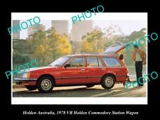 8x6 HISTORIC PHOTO OF GM HOLDEN THE 1978 VB HOLDEN COMMODORE S/W PRESS PHOTO picture