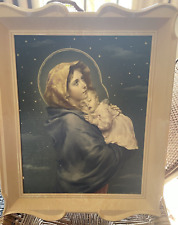 VTG Madonna of the Streets, Gold Embossed 8X10  Made In Italy 1960 era picture
