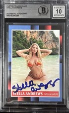 Stella Andrews Signed Custom Trading Card BAS Encapsulated Autograph Grade 10 picture