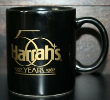 Vintage Harrah's Reno Nevada 50 Year Anniversary Coffee Mug Tea Cup 1987 Defunct picture