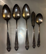Oneida Prestige Distinction 3 Serving Spoons Sugar Spoon & Butter Knife 1951 picture