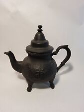 Ornate Vintage Cast Iron Tea Kettle 8