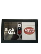 2DECKS BLACK MAX PHILLIES  CIGARS 3 DIFFERENT COLOR DICE PLAYING CARDS  picture